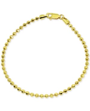 Macy's Beaded Bracelet 18K Gold Plated Sterling Silver by Giani Bernini